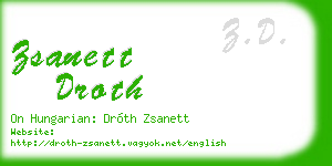 zsanett droth business card